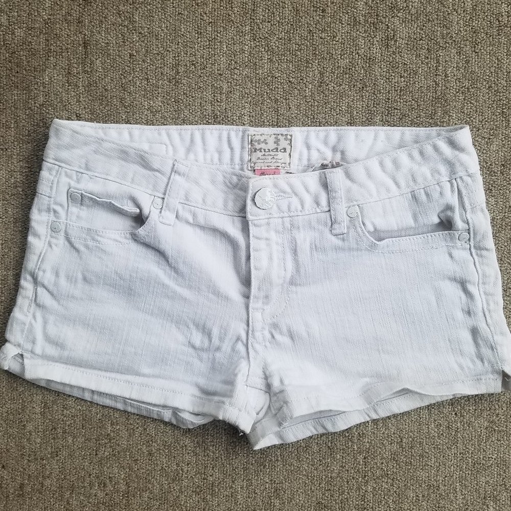 Mudd Juniors White Denim Shorts
